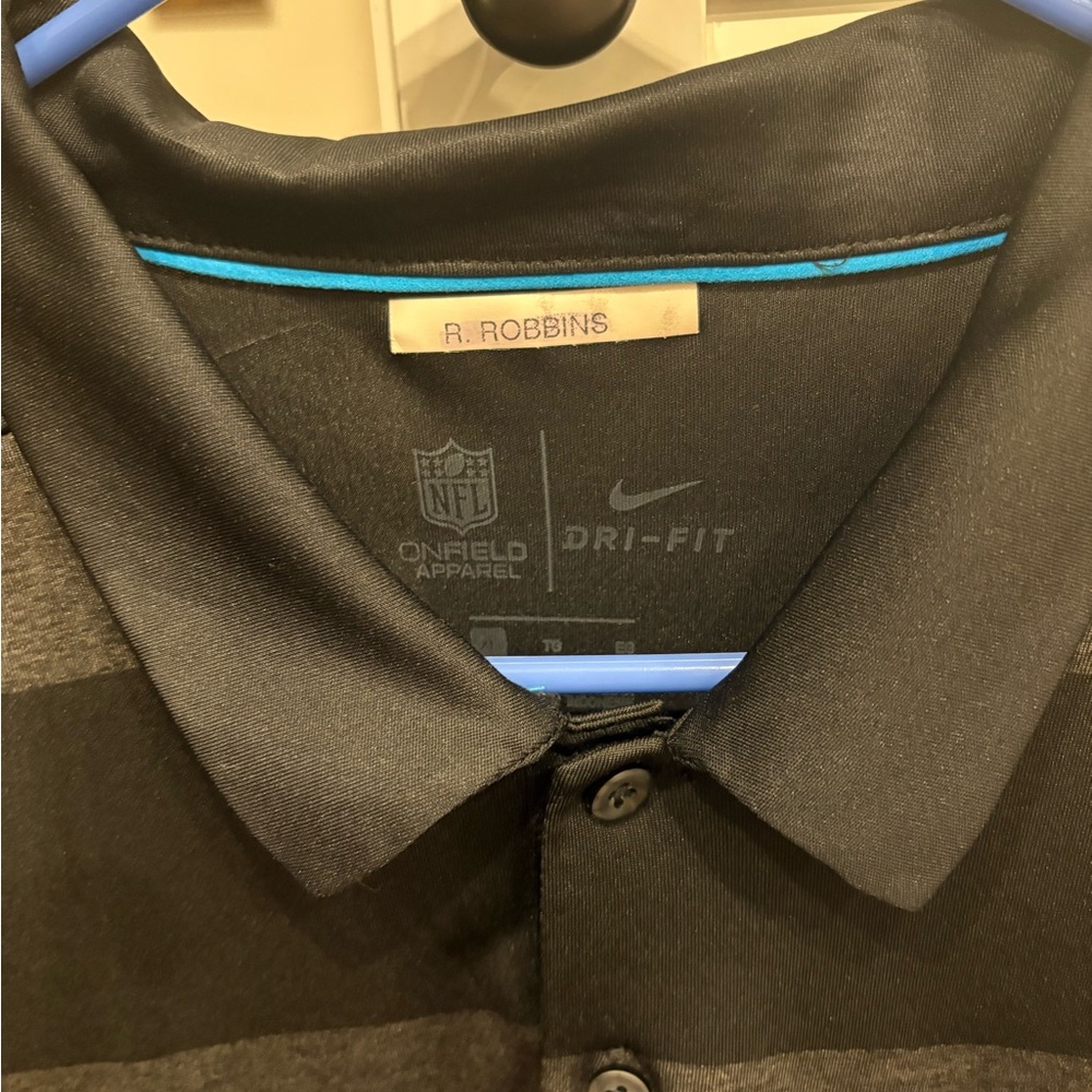 Nike Black and Gray Dri-Fit Polo